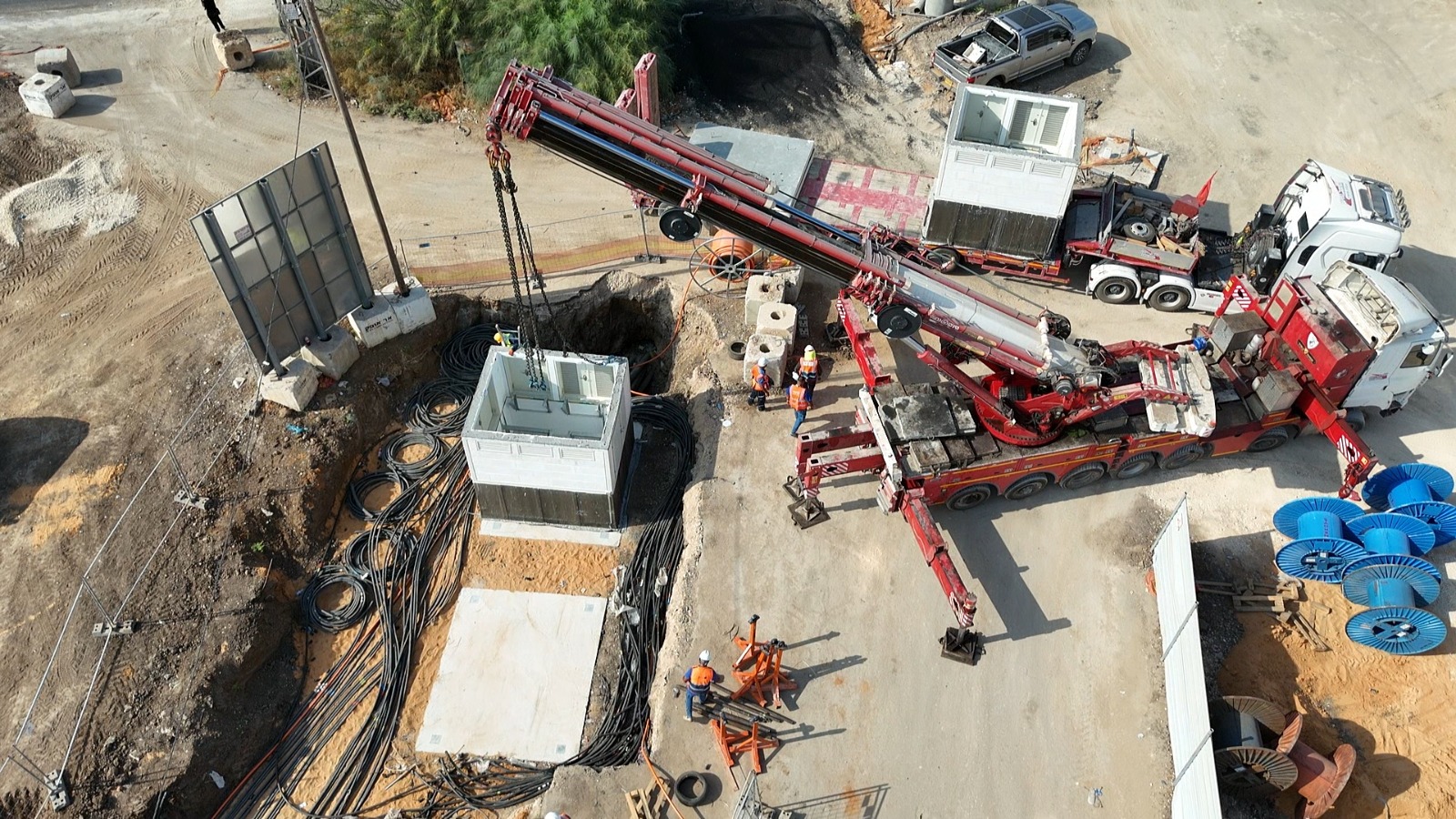 הצבת חדר טרפו בכביש 40 קלאוזנר מחלף לוד